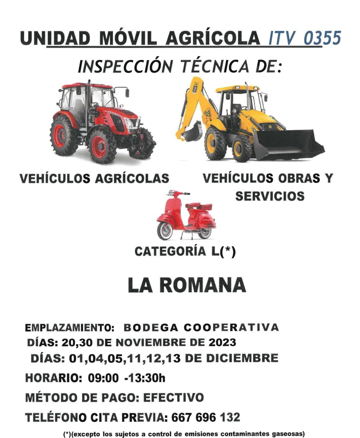 ITV AGRÍCOLA LA ROMANA 2023 – Ayuntamiento de La Romana